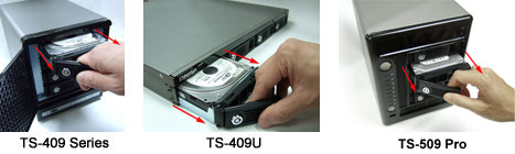 Removing the hard drives