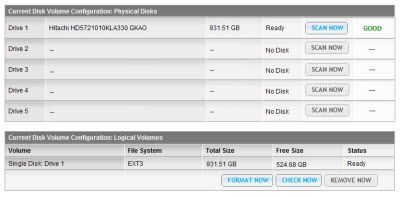 Current disk capacity is 1TB