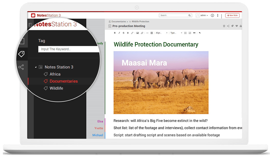 Notes Station | Best workspace for collaborative note-taking | QNAP