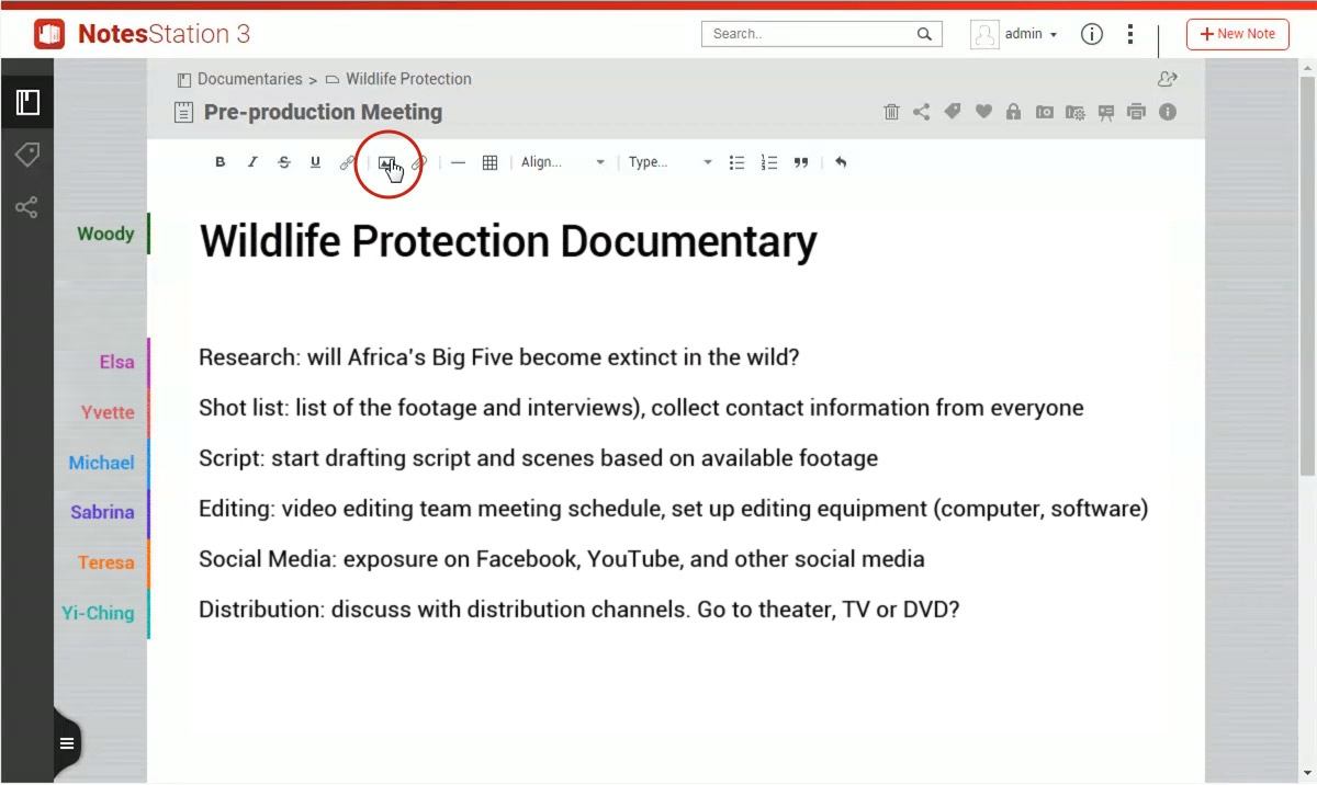 Notes Station | Best workspace for collaborative note-taking | QNAP