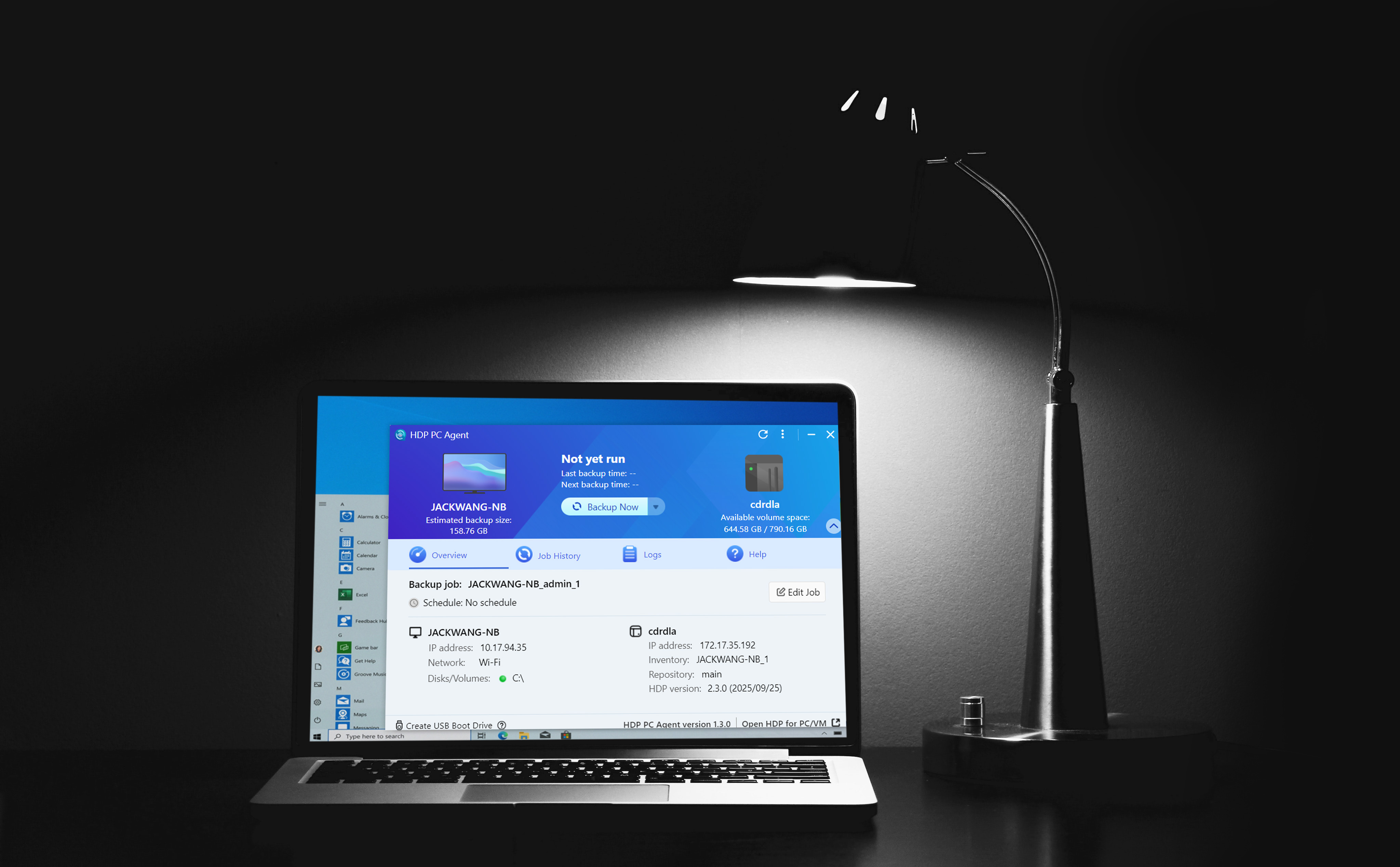 QNAP PC backup software interface