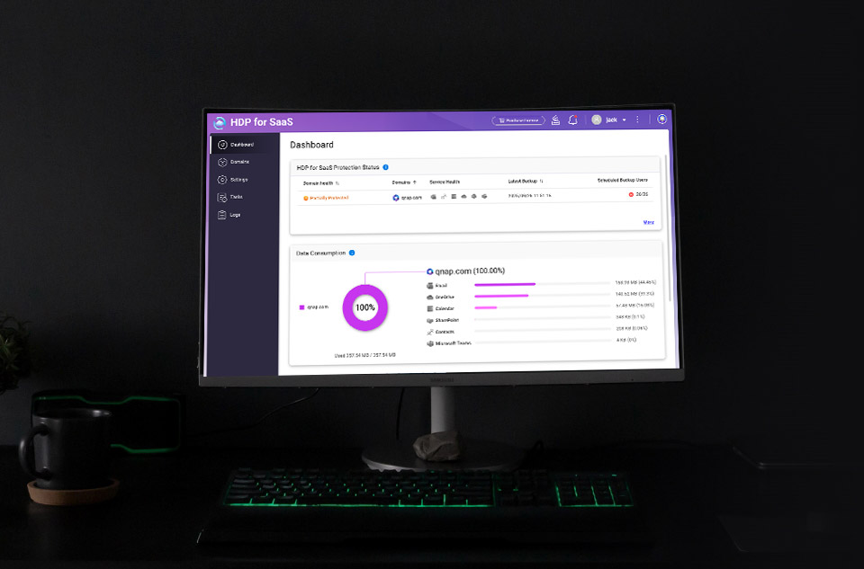 Boxafe SaaS backup interface