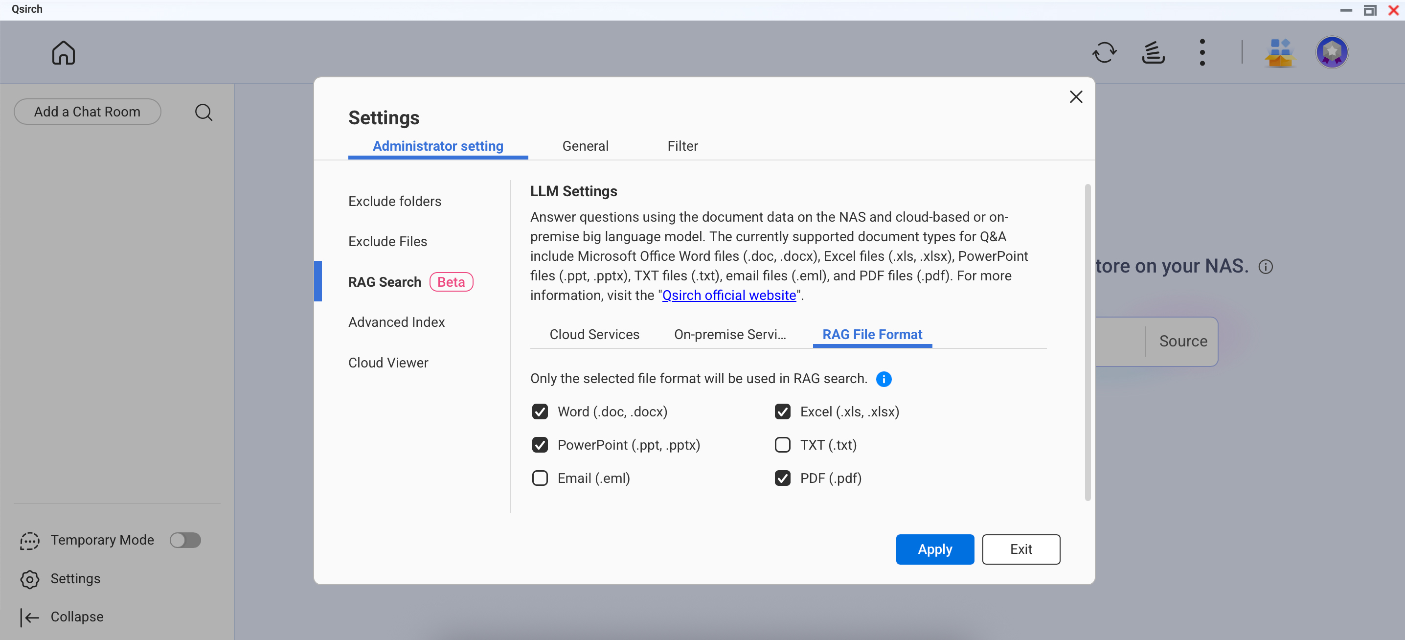 Flexible file format selection