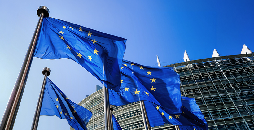 EU flags illustration