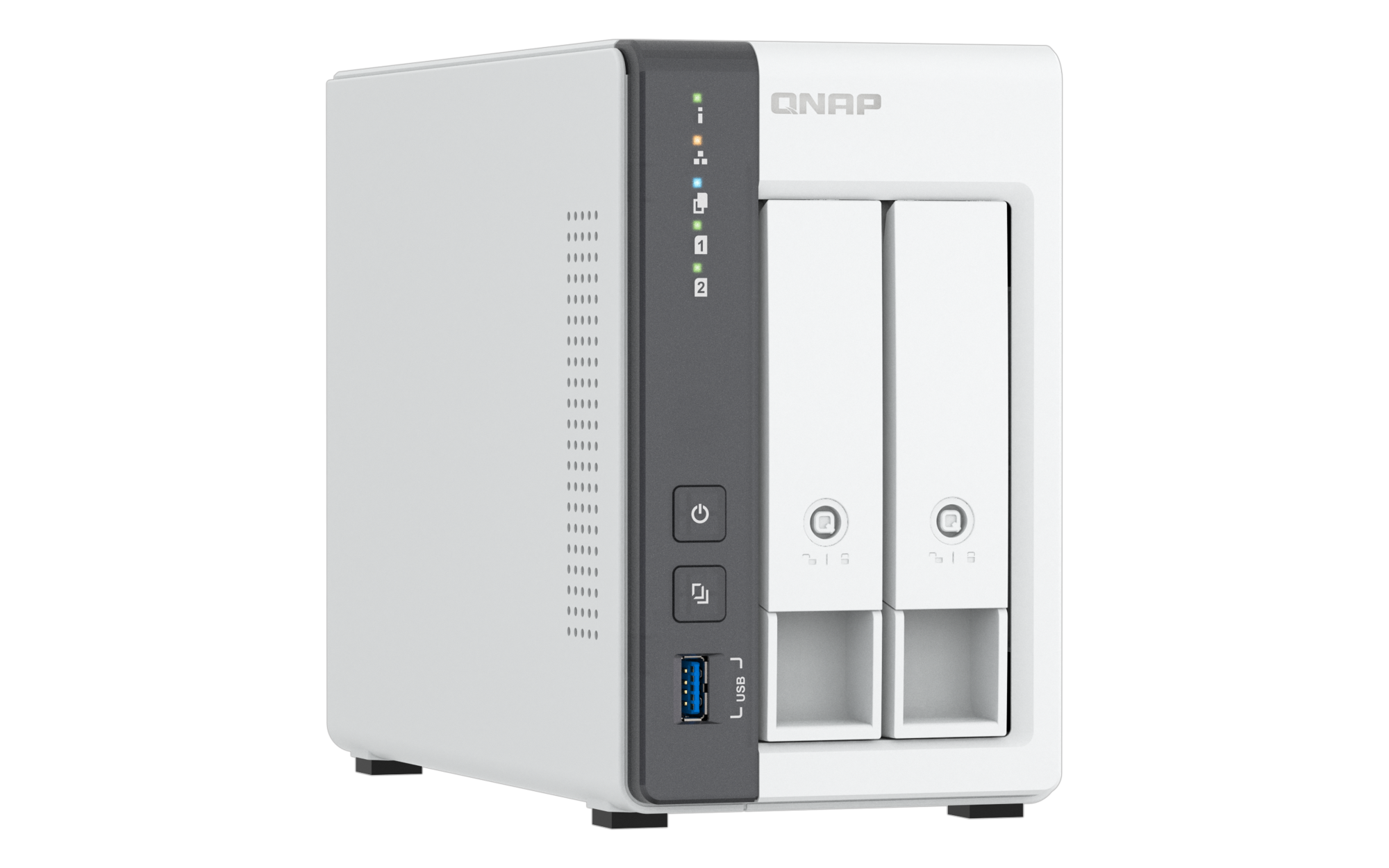 Qnap ts-216g | 2-bay nas strežnik | 4gb ram | 2,5gbe + 1gbe | arm quad-core | nas strežnik 2 Qnap ts-216g 2-bay nas strežnik stranski pogled