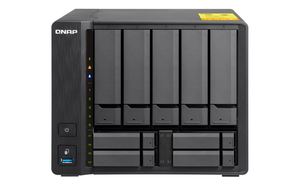 TS-932X | Slim & Big: 9-bay hybrid NAS supporting 3.5” & 2.5