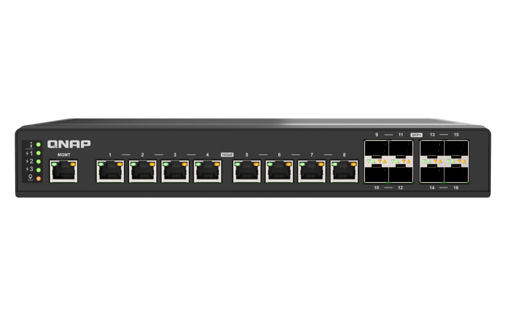 QSW-IM3216-8S8T | 工業用グレード、フル10GbE 対応の 16 ポート QSW-IM3216-8S8T | 工業用グレード、フル10GbE 対応の 16 ポート