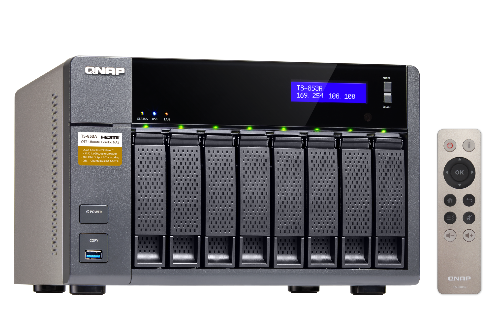 ジャンク QNAP TS-853 Pro 8ベイ NAS 8GBメモリ部品取りに TS-855X | High-performance 8-core 10GbE NAS for deploying hybrid