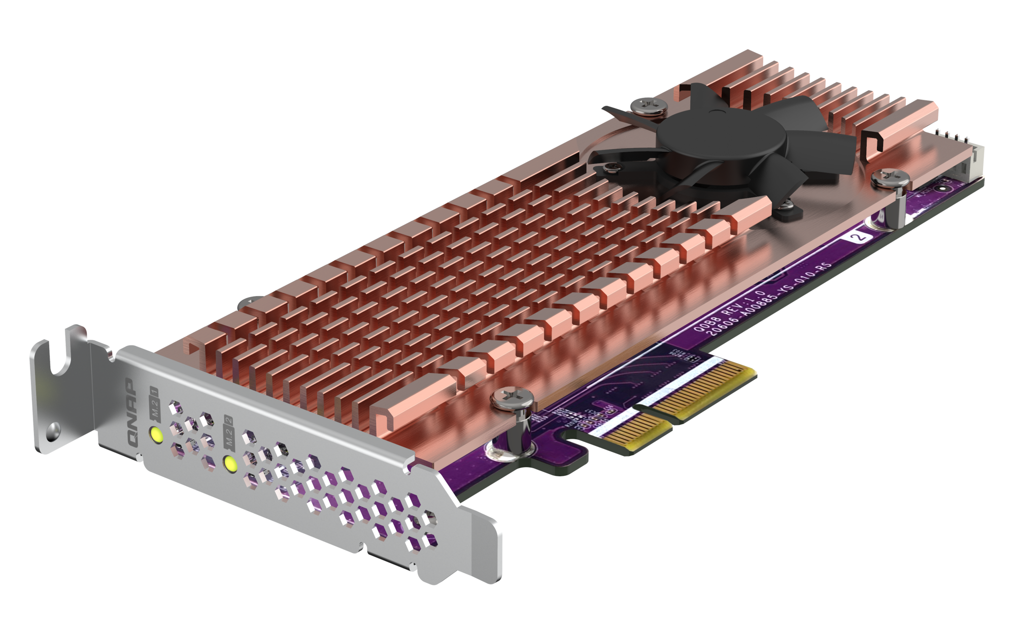 QNAP QM2-2P-244A Scheda Di Espansione PCIe Gen2 X4 Per 2 SSD M.2 22110/2280, Doppio Slot, Staffa Low Profile Inclusa, Per NAS E PC