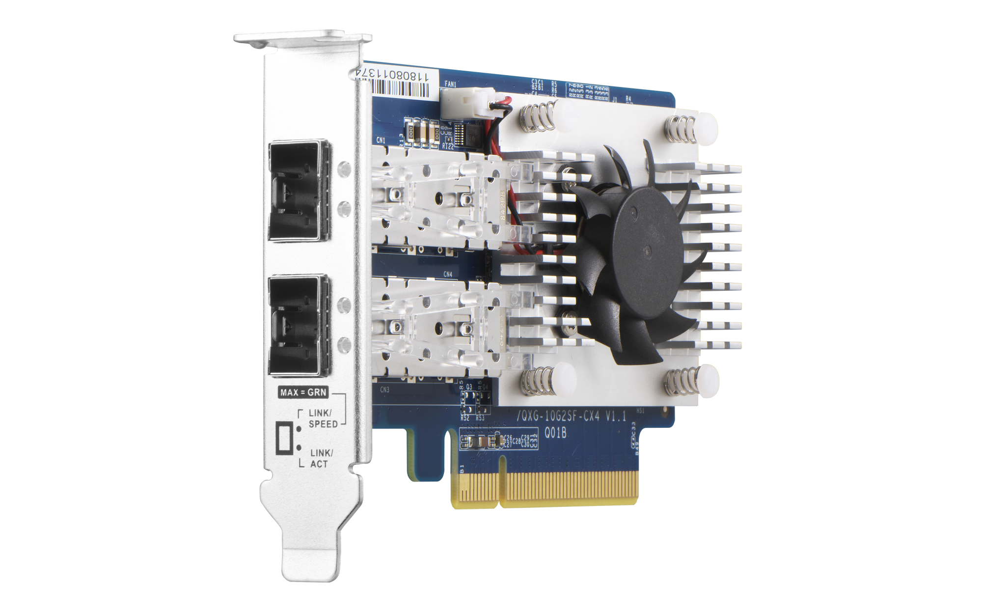 QNAP SFP+ 10GbE 拡張カード QXG-10G2SF-CX4 QXG-10G2SF-CX4 | Flexible, fast, economical | QNAP (US)