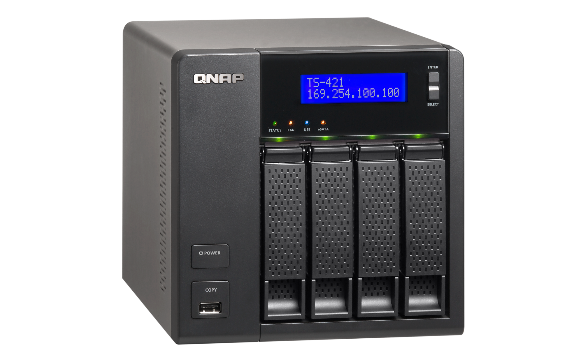 QNAP Turbo NAS TS-421　HDD 8TB （2TB×4）付き TS-421 | Hardware Specs | QNAP