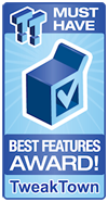 Best features award - TweakTown, TS-869 Pro (US) (2012/11/01)