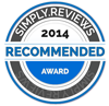 Simply.Reviews 2014 Recommended Award  - Simply .Reviews (US) (2014/11/14)