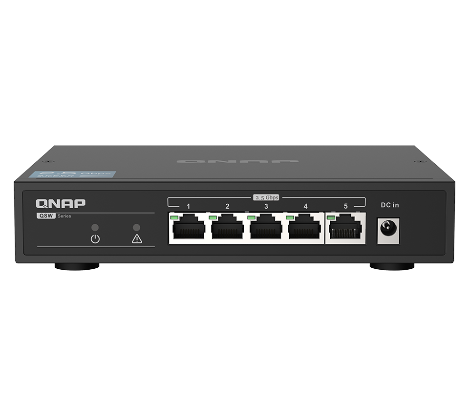 QSW-1105-5T, Instantly upgrade your network to 2.5GbE connectivity