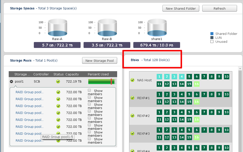 What is the maximum storage capacity of the ES NAS? QNAP