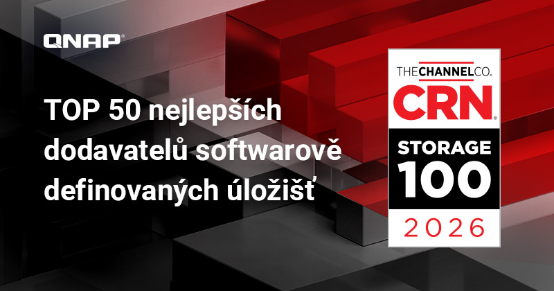 QNAP zařazen mezi 50 nejvýznamnějších dodavatelů softwarově definovaných úložišť v žebříčku CRN® Storage 100 pro rok 2026