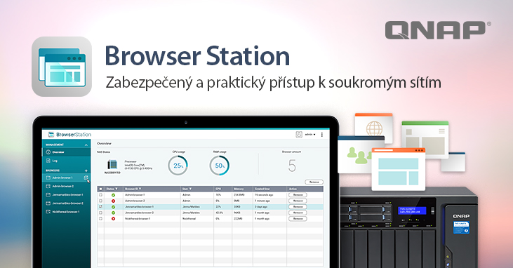 QNAP představuje Browser Station, praktický nástroj pro bezpečný přístup na soukromou síť 