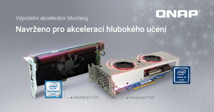 Společnost QNAP představuje karty výpočetního akcelerátoru řady Mustang s akceleračním řešením Intel VPU/FPGA Vision pro posílení inference hlubokého učení