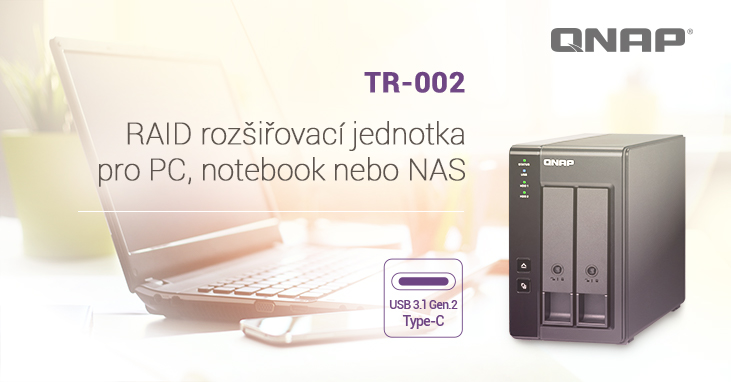 Společnost QNAP představuje TR-002 – zařízení pro rozšíření úložiště se 2 sloty pro NAS a počítač s připojením přes USB 3.1 druhé generace pro plynulejší ukládání a zálohování