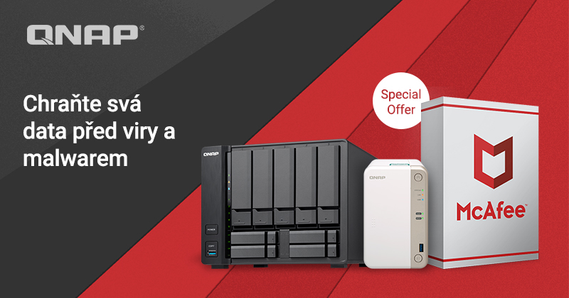 Úspory spojené s návratem do školy: QNAP oznamuje časově omezenou speciální nabídku antiviru McAfee pro QNAP NAS