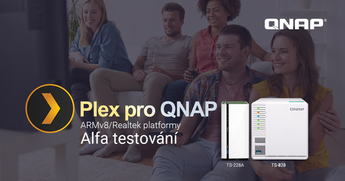 Plex pro platformy QNAP ARMv8/Realtek je ve fázi alfa testování 