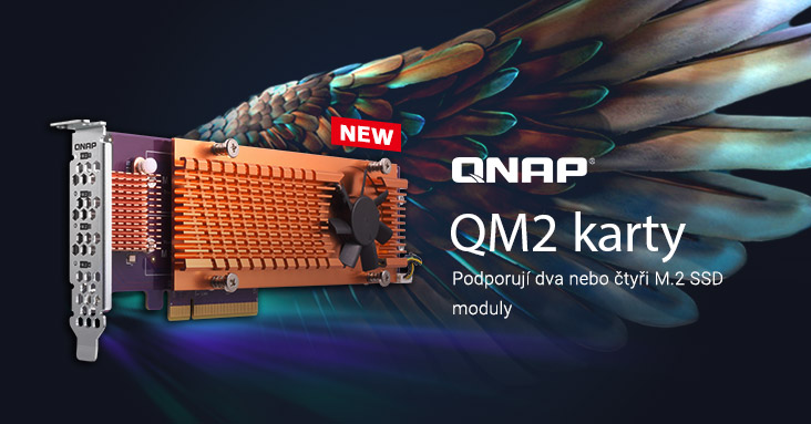Společnosti QNAP představuje nové QM2 PCIe karty, které zvyšují výkon NAS přidáním až čtyř M.2 SSD