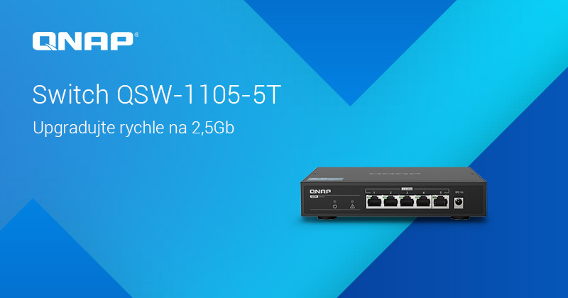 QNAP představuje svůj první síťový 2,5GbE switch