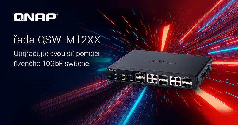 Společnost QNAP představuje řadu webově řízených switchů QSW-M12XX 10GbE L2, které nabízejí uživatelsky přívětivé prostředí pro základní správu sítě pro malé a střední podniky
