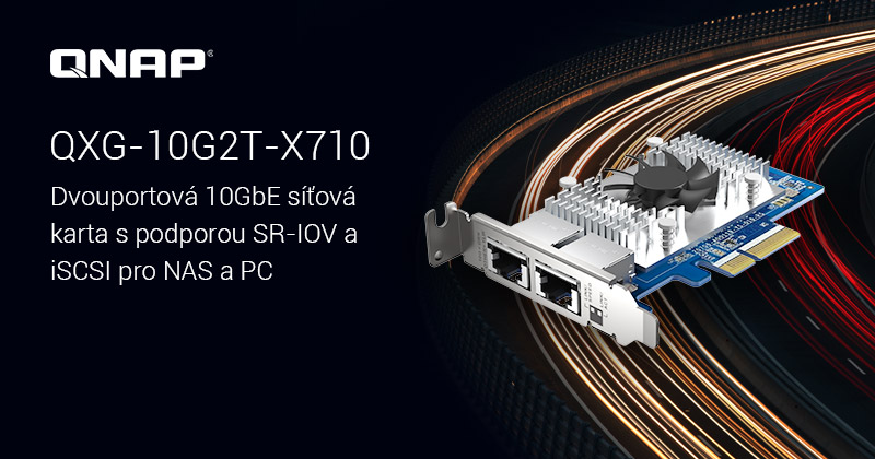 Společnost QNAP na trh uvádí duální síťovou kartu 10GbE s SR-IOV a iSCSI pro NAS a PC