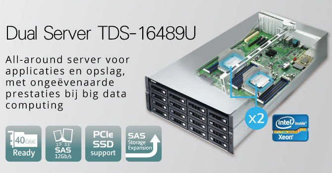 QNAP lanceert de dual server TDS-16489U met dual Intel® Xeon® E5 CPU voor big data computing