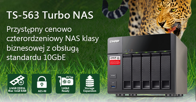QNAP TS-563 – biznesowy, 5-zatokowy NAS z procesorem AMD i obsługą 10GbE w przestępnej cenie
