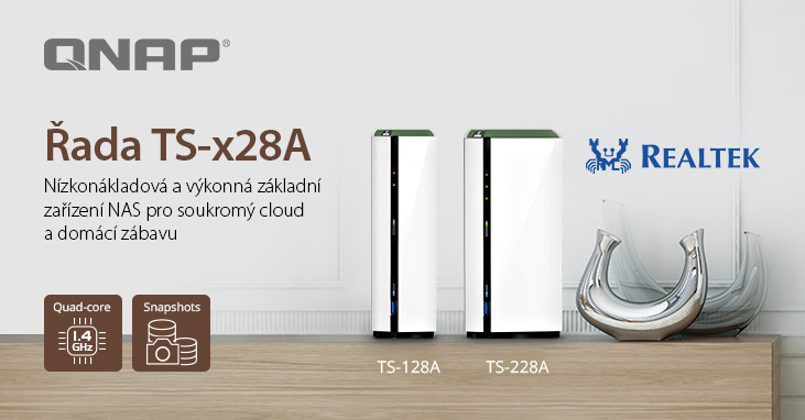 QNAP uvádí na trh TS-x28A - řadu s podporou snímků pro kompletní digitální prostředí v domácnostech