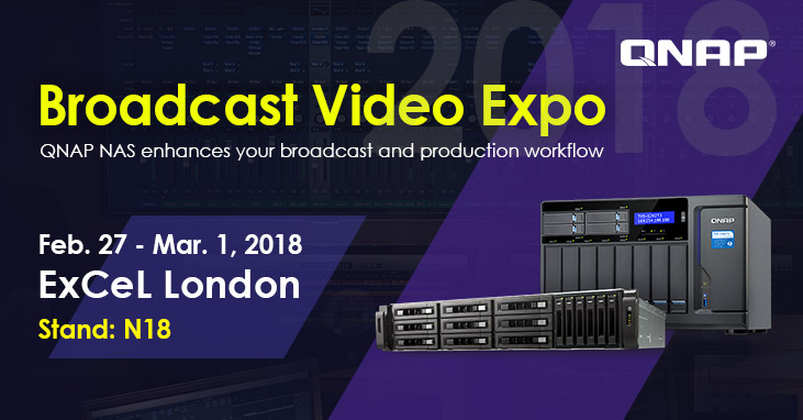 QNAP Showcases New Thunderbolt 3 NAS, 10GbE Business NAS, Ryzen™ NAS and QTS Applications at BVE 2018 for Creative Professionals