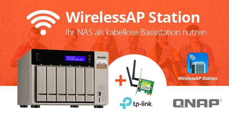 QNAP NAS werden dank neuer WirelessAP Station zur kabellosen Basisstation