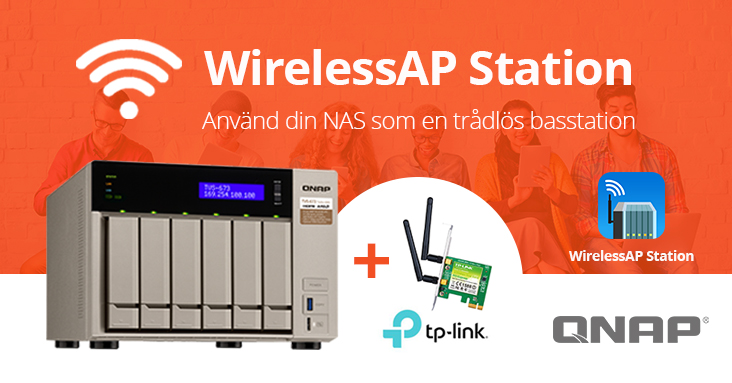Använd din QNAP NAS som en trådlös basstation med den nya WirelessAP Station