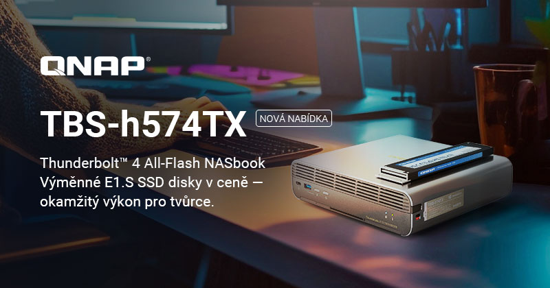 Společnost QNAP uvádí na trh all-flash NASbook TBS-h574TX s předinstalovanými podnikovými E1.S SSD disky pro kombinaci výkonu a spolehlivosti