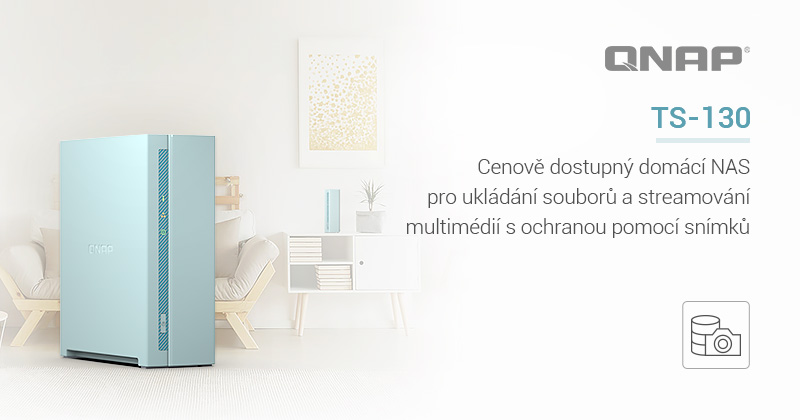 Společnost QNAP představuje cenově dostupné domácí zařízení NAS TS-130 pro ukládání souborů a streamování médií s ochranou pomocí snímků