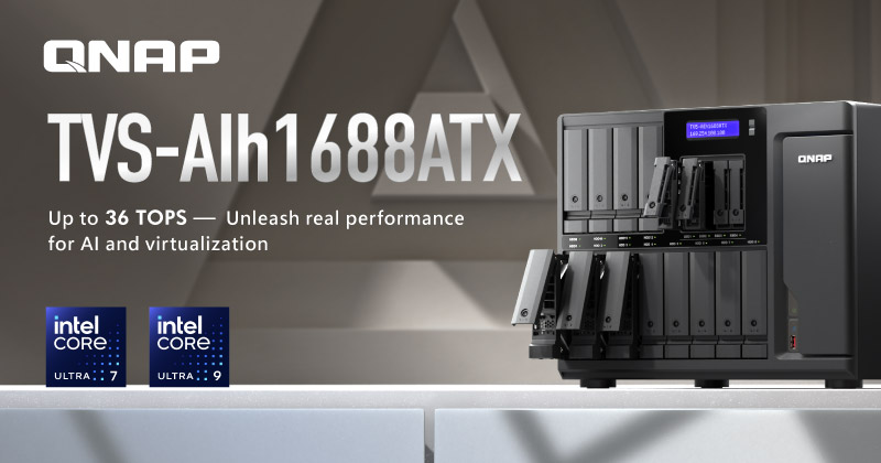 QNAP Launches TVS-AIh1688ATX AI NAS with 36 TOPS for AI and Virtualization
