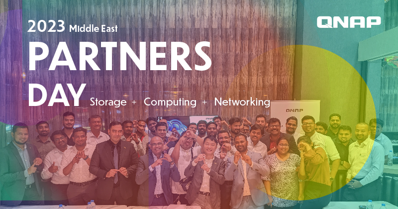 QNAP ME Partners Day 2023, Dubai: Showcased high-performance enterprise NAS models, cloud-based central management solutions, and cybersecurity network applications