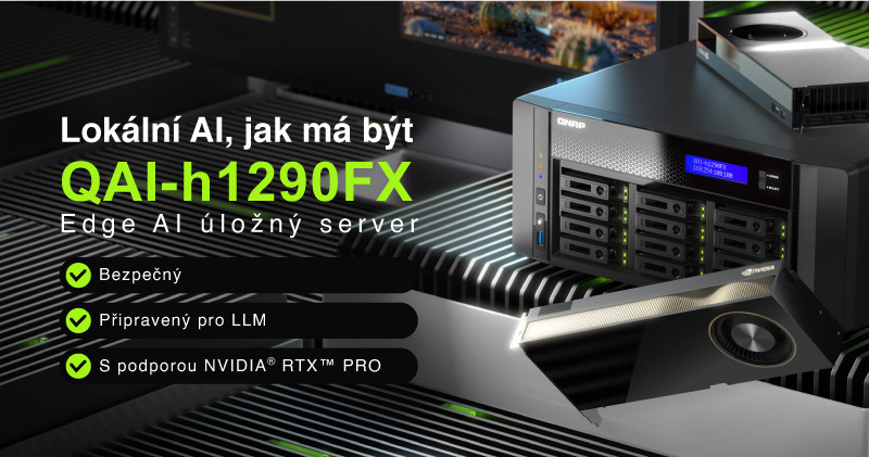 QNAP představuje QAI-h1290FX: průlomov&yacute; Edge AI &uacute;ložn&yacute; server pro priv&aacute;tn&iacute; LLM a generativn&iacute; AI pracovn&iacute; &uacute;lohy