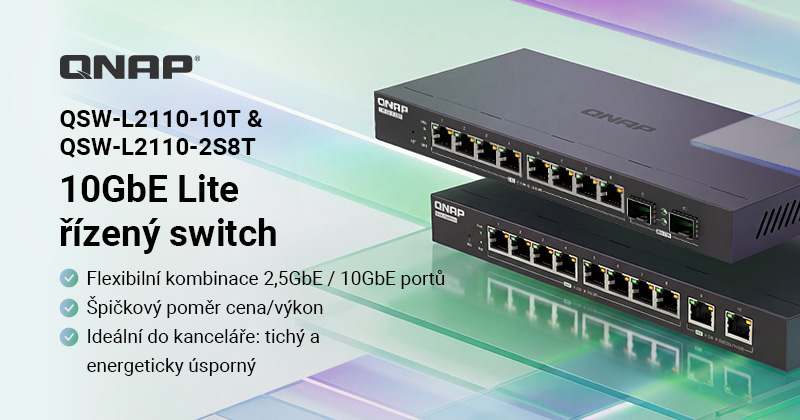 QNAP uvádí novou řadu řízených switchů QSW 2000 Lite pro snadný přechod malých a středních firem na vysokorychlostní 10GbE páteřní síť