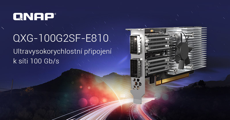 Společnost QNAP představuje dvouportovou rozšiřující síťovou kartu 100GbE s řadičem Intel Ethernet Controller E810 pro Windows/Linux a QNAP NAS