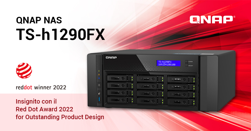 QNAP TS-h1290FX si aggiudica il Red Dot Award Product Design 2022