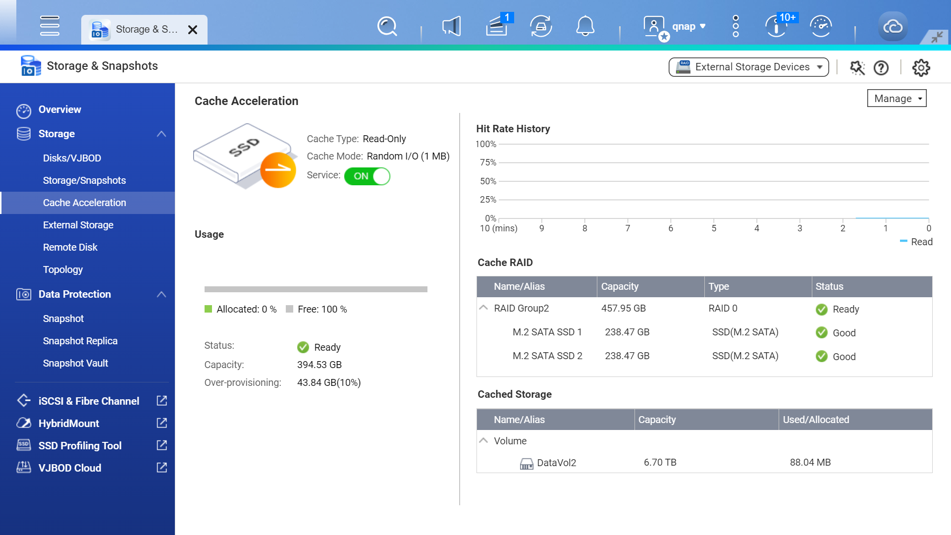 SSD caching