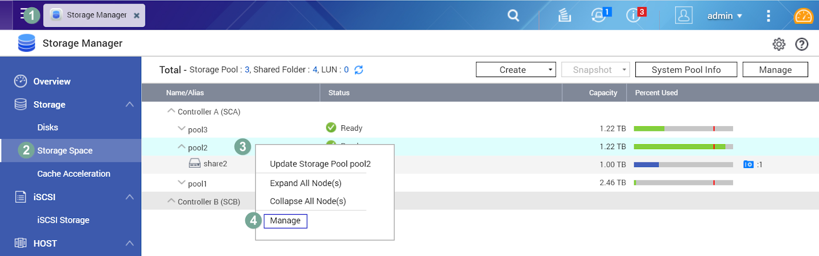 Why does the system fail to create the snapshot on the thick volume