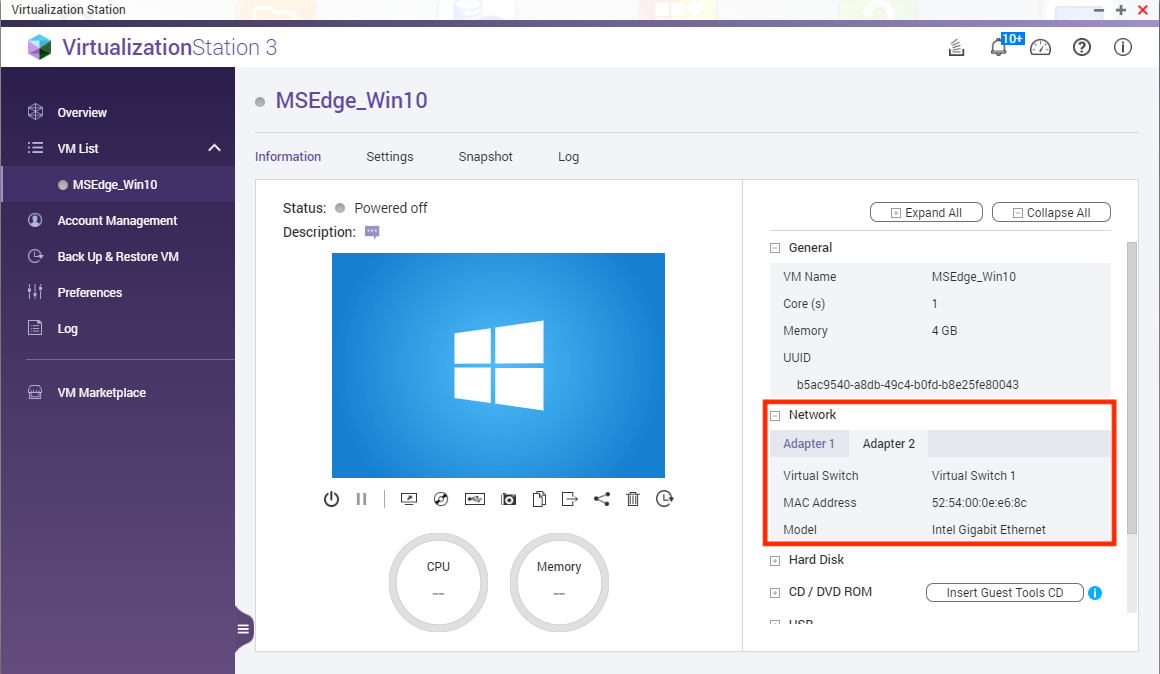 Adding a Virtual Network Interface Controller (NIC) in Virtualization