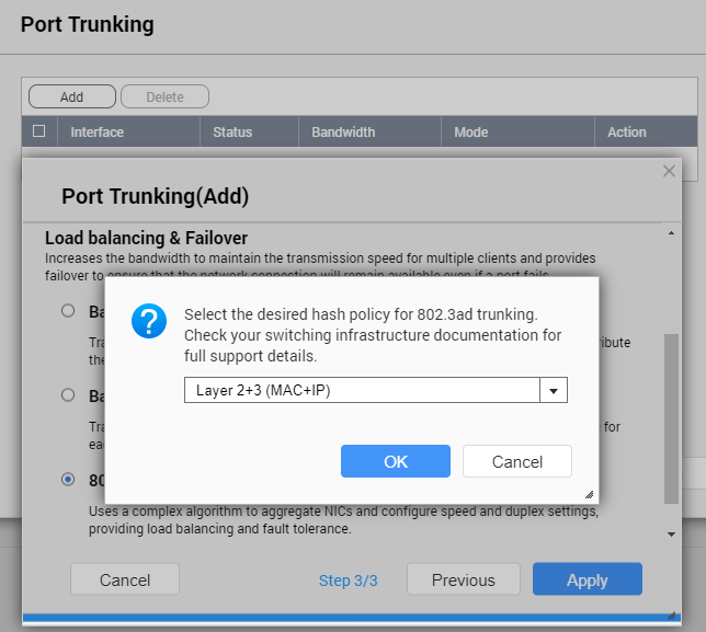 How to set port trunking with managed switch devices? QNAP