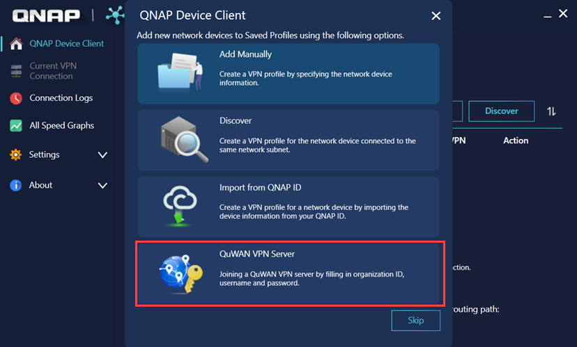 Quwan Qbelt Vpn Server と Qvpn Device Client 間の Vpn 接続を構築する Qnap