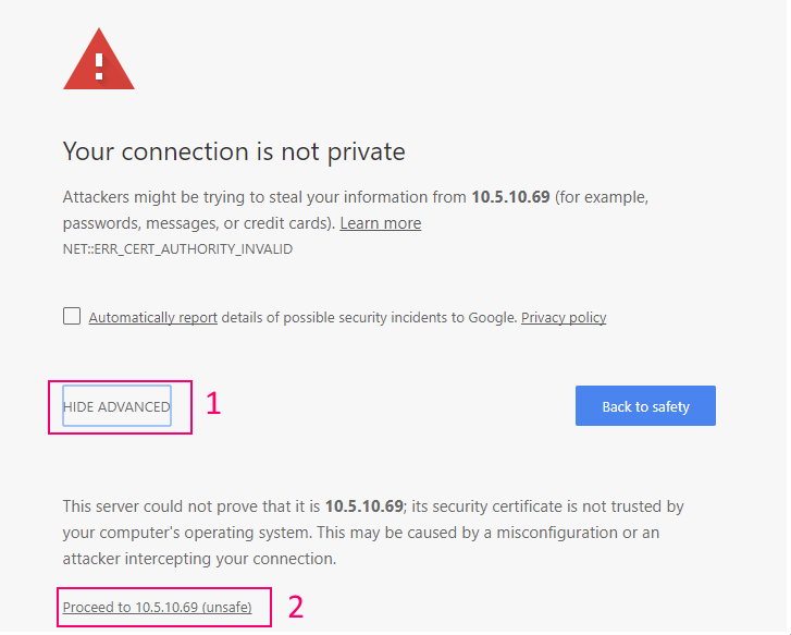 Why we receive and how to bypass “your connection is not private”? | QNAP