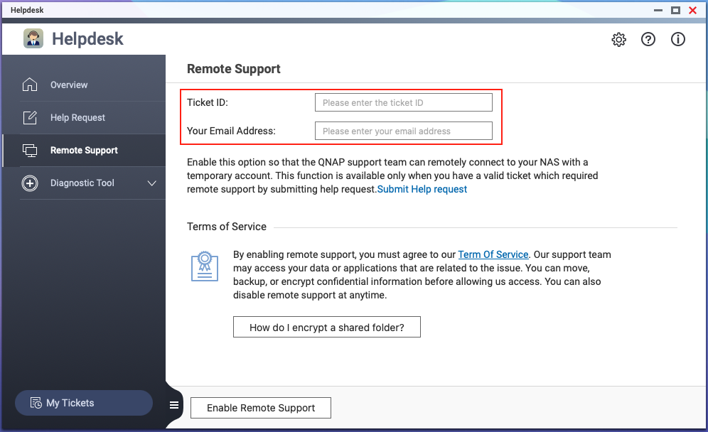 How do I enable Remote Support on my QNAP NAS? QNAP